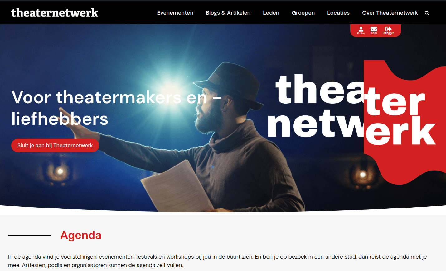 Haal meer uit Theaternetwerk: maak een profiel aan voor een regionale agenda, netwerkmogelijkheden en het promoten van jouw eigen voorstellingen.